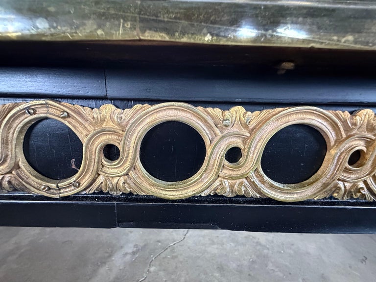 Grand French Louis XVI–Style Oval Dining Table with Gilt Pierced Apron