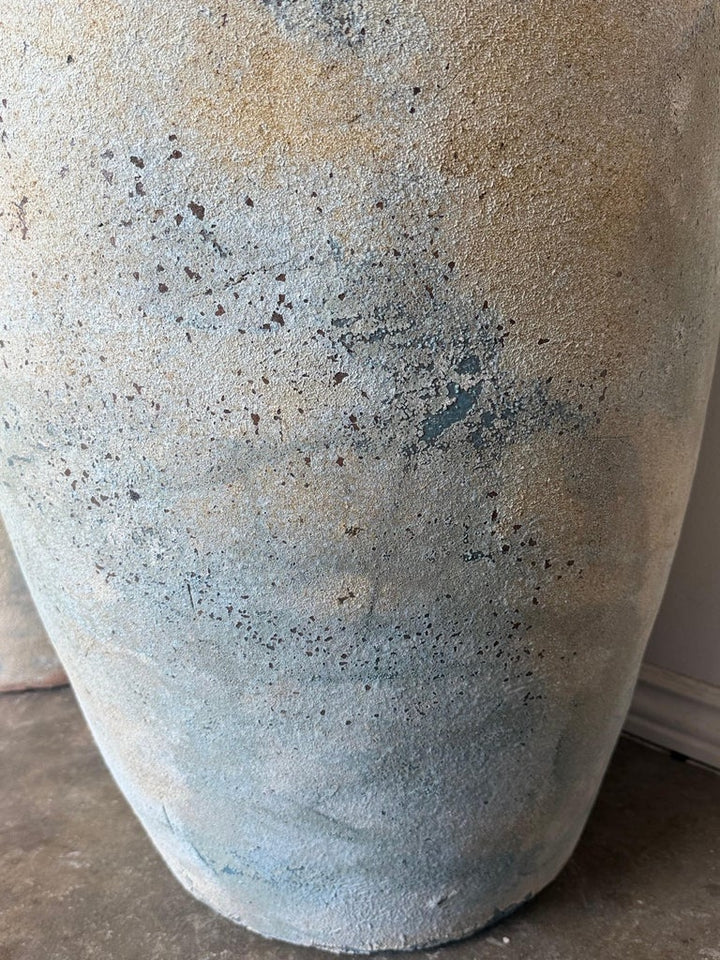 Pair of Monumental Atelier Vierkant Style Planters - Ocean Blue Patina