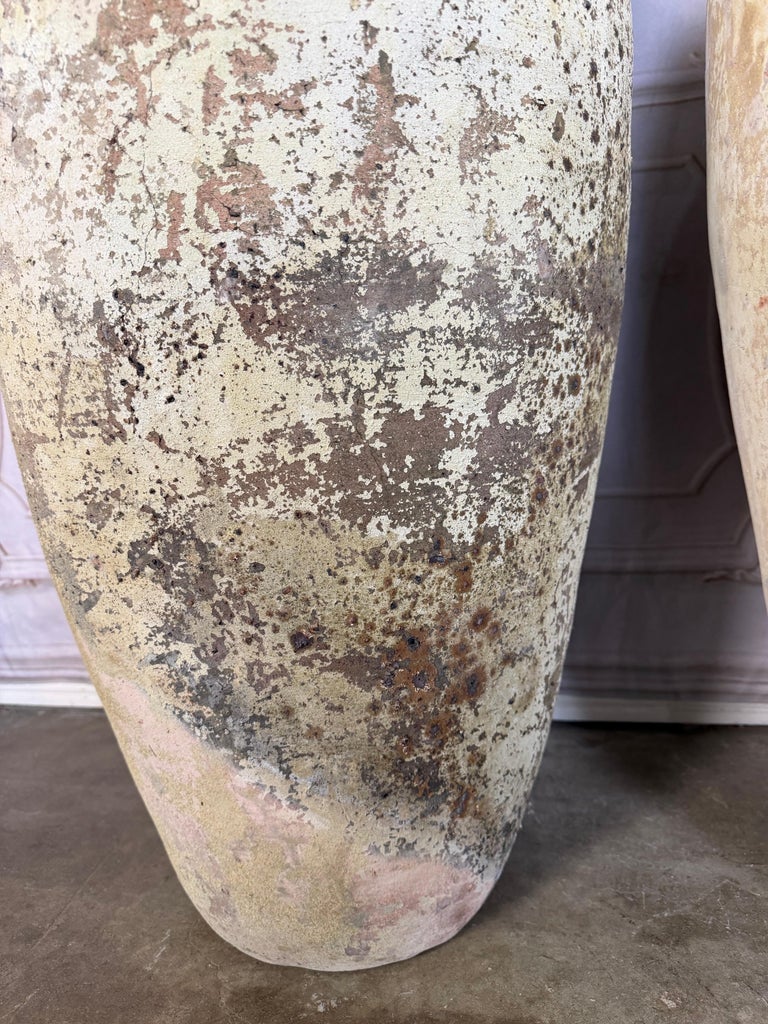 Spanish Colonial Hand-Painted Terracotta Urns, Mid-20th Century