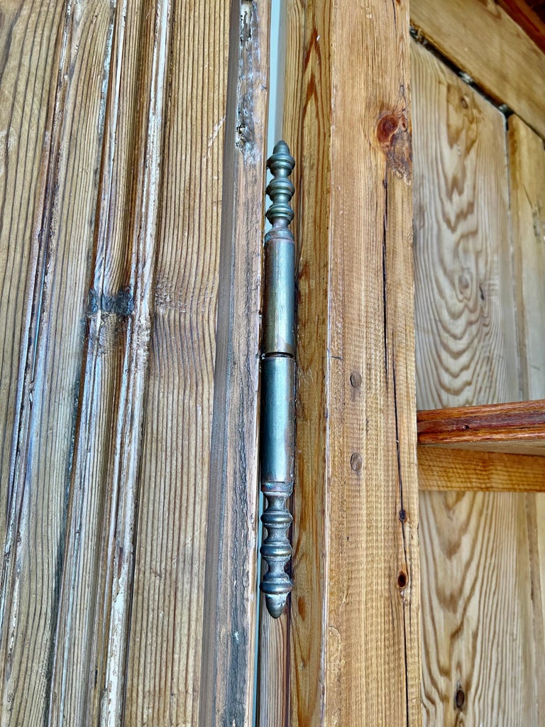 19th Century French Provincial Pine Cabinet With Acanthus Carving