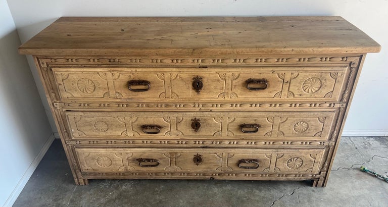 Monumental 18th Century Italian 3-Drawer Commode