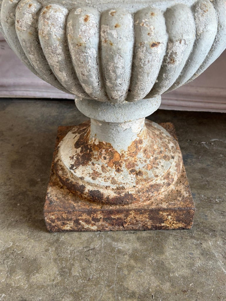 Set of 4 19th Century French Cast Iron Garden Urns