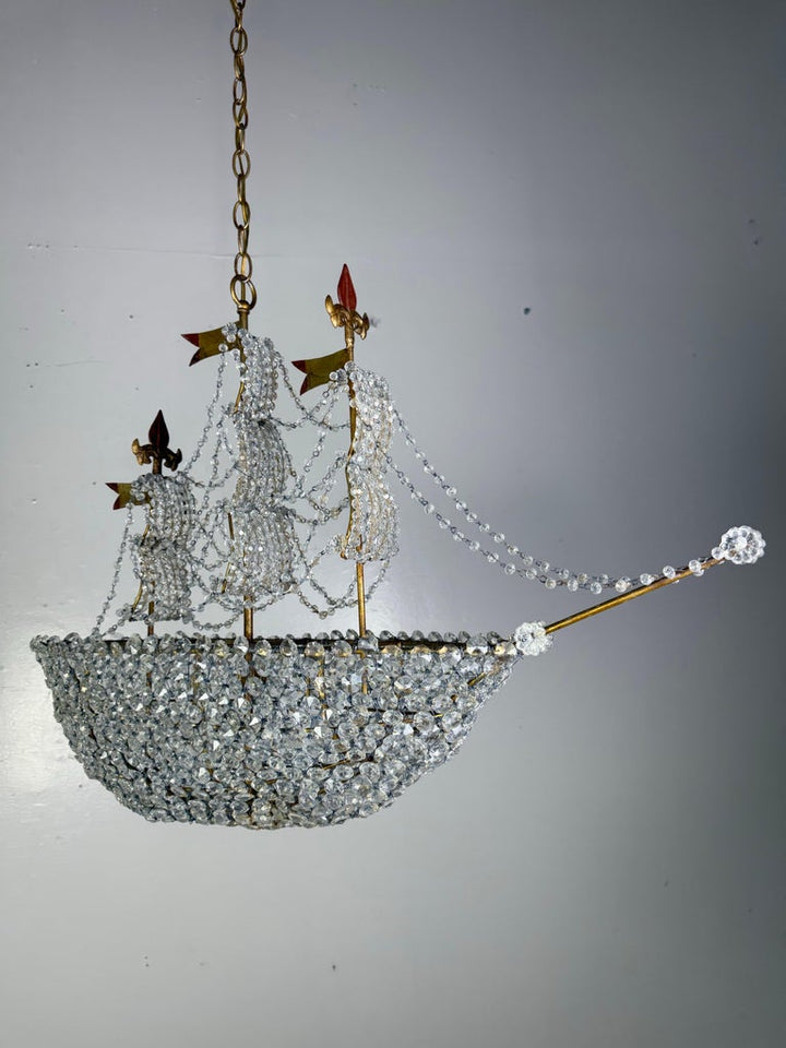 Redondo Crystal Beaded Ship Chandelier by Miamar Home