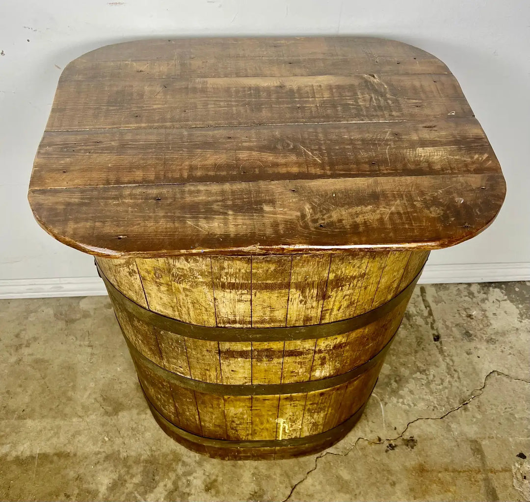 Vintage Japanese Saki Barrel Table