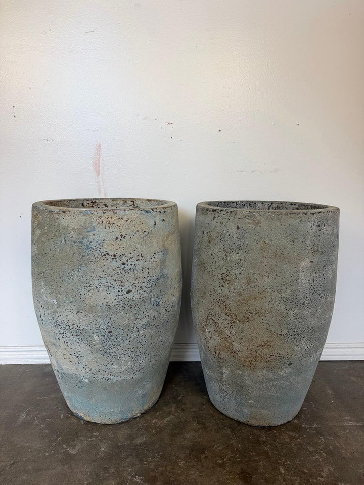 Atelier Vierkant Style Terra Cotta Planters-Pair