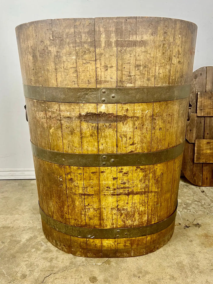 Vintage Japanese Saki Barrel Table