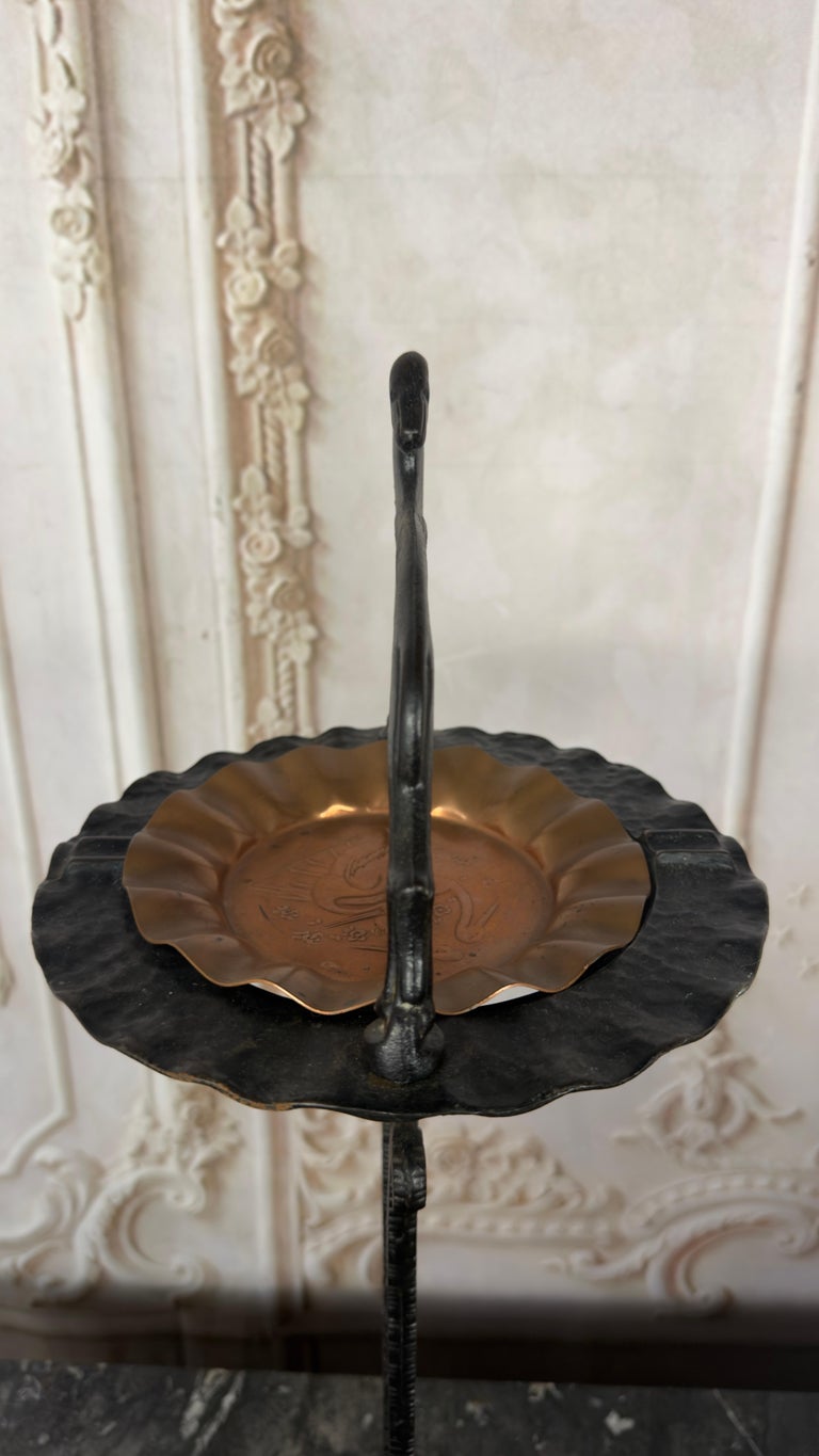 French Art Deco Whippet Smoking Stand, Cast Iron, Circa 1925-1930