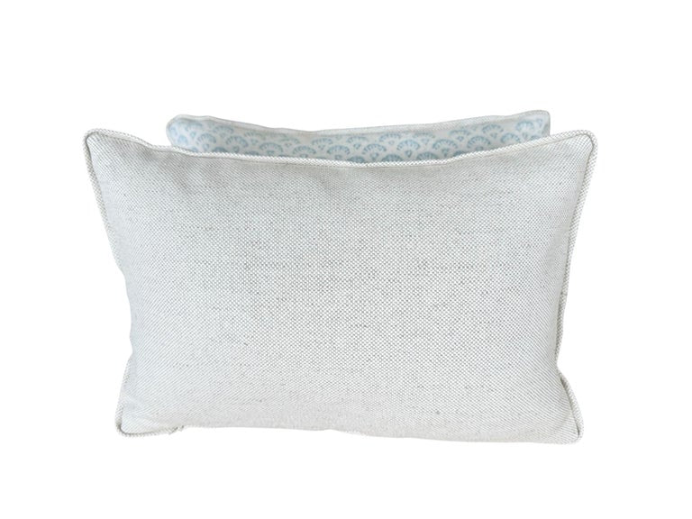 Pair of Custom Printed Linen Pillows with Down Inserts