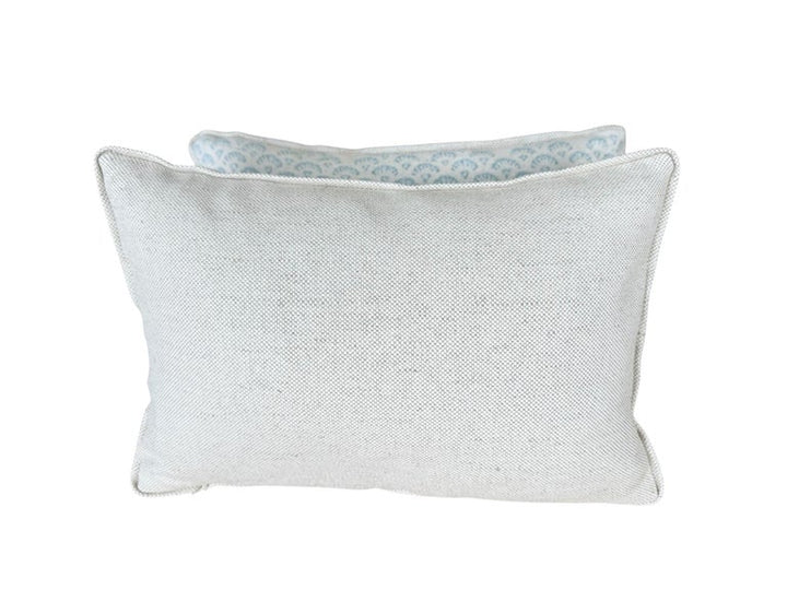 Pair of Custom Printed Linen Pillows with Down Inserts