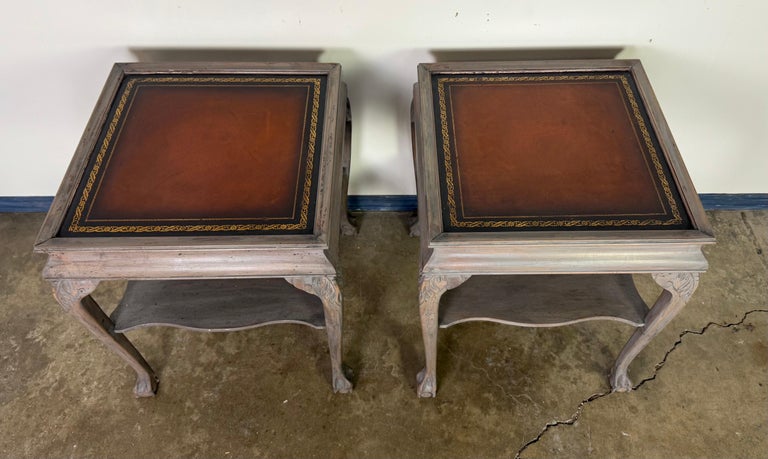 Pair of English Chippendale Style End Tables