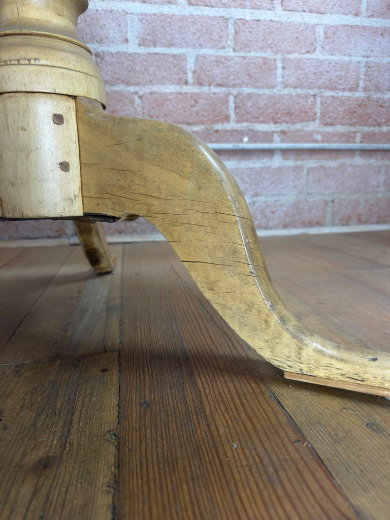 19th Century Swedish Gustavian Tilt-Top Table in Bleached Pine