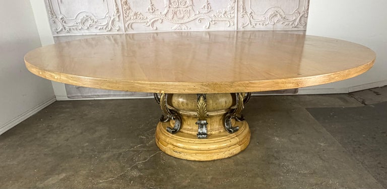 French Neoclassical Dining Table- Acanthus Pedestal