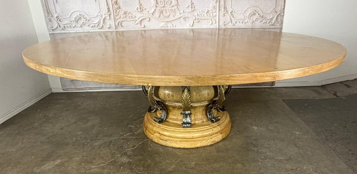 French Neoclassical Dining Table- Acanthus Pedestal