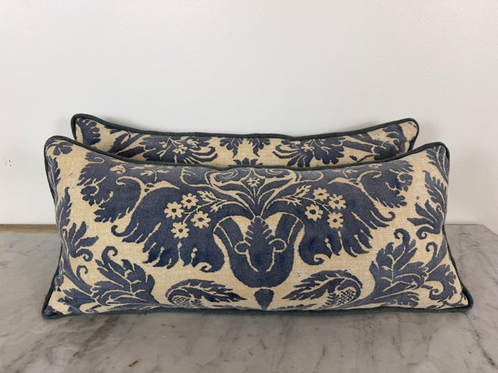 Custom Fortuny Lumbar Pillows by Melissa Levinson, Linen &amp; Cotton, USA