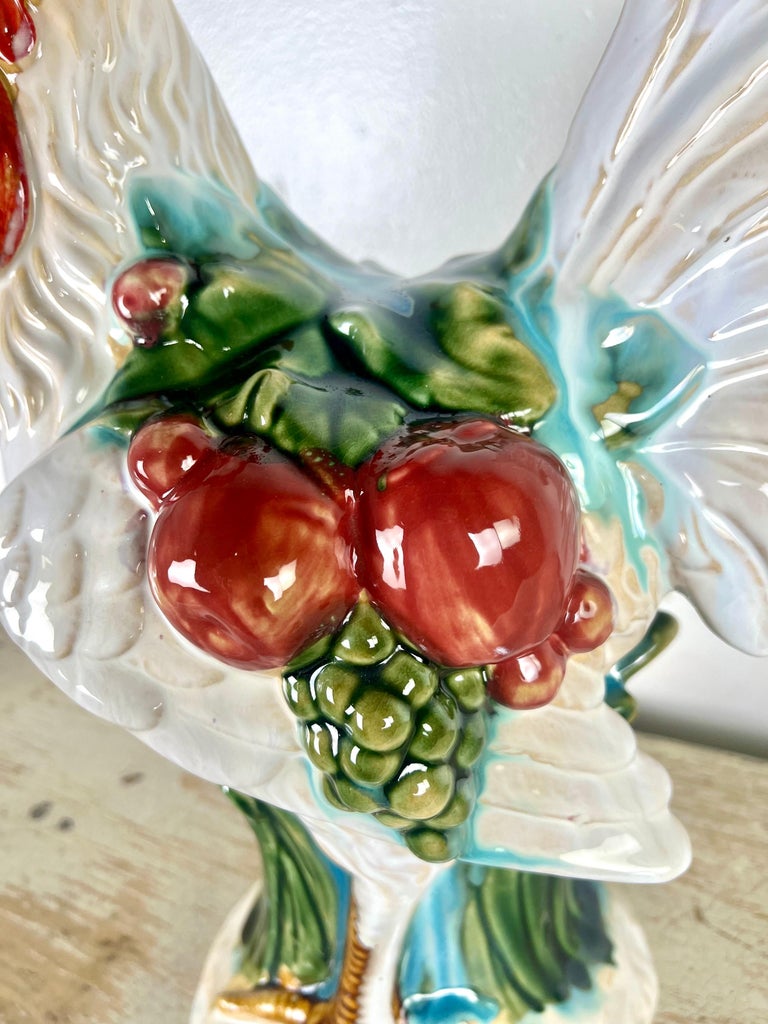 Charming French Glazed Ceramic Chicken C. 1950's