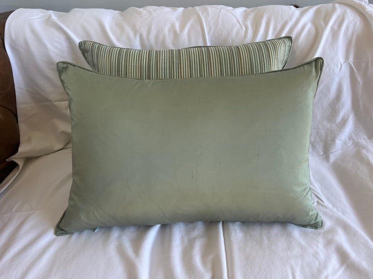 Pair of Unique Striped Fortuny Cotton Pillows