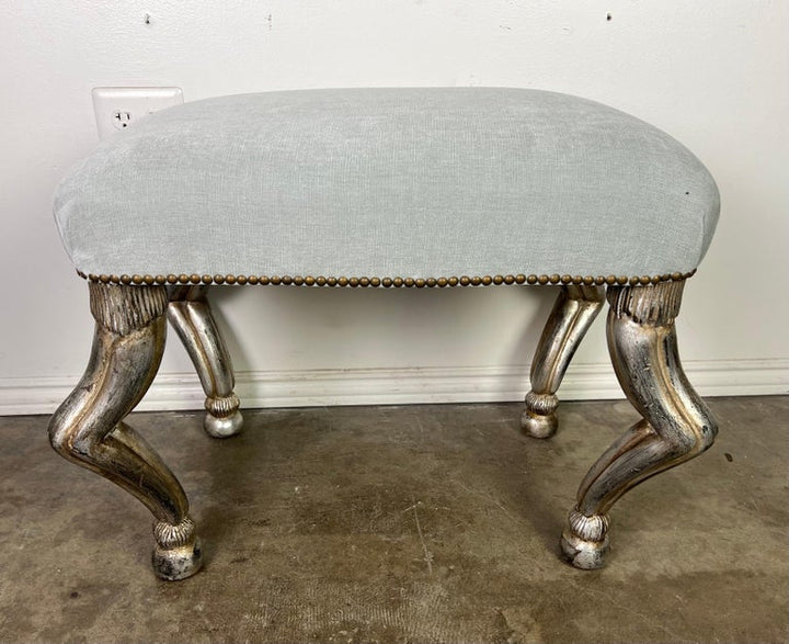 Pair of Benches w/ Silvered Antelope Legs