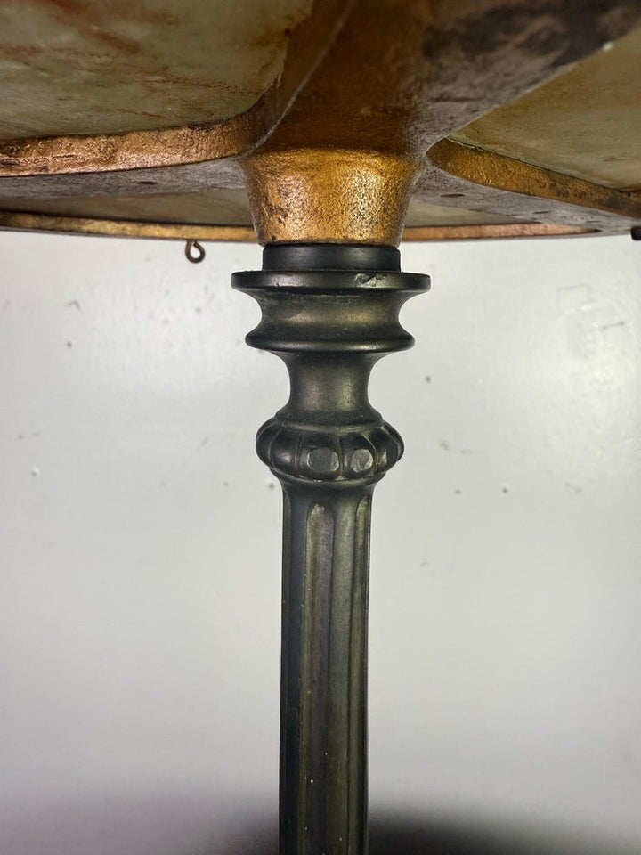 19th C. Bronze Table w/ Onyx Top
