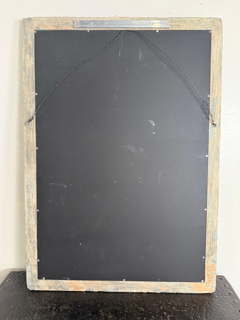 Mirror with Weathered Painted Frame, Early 20th Century