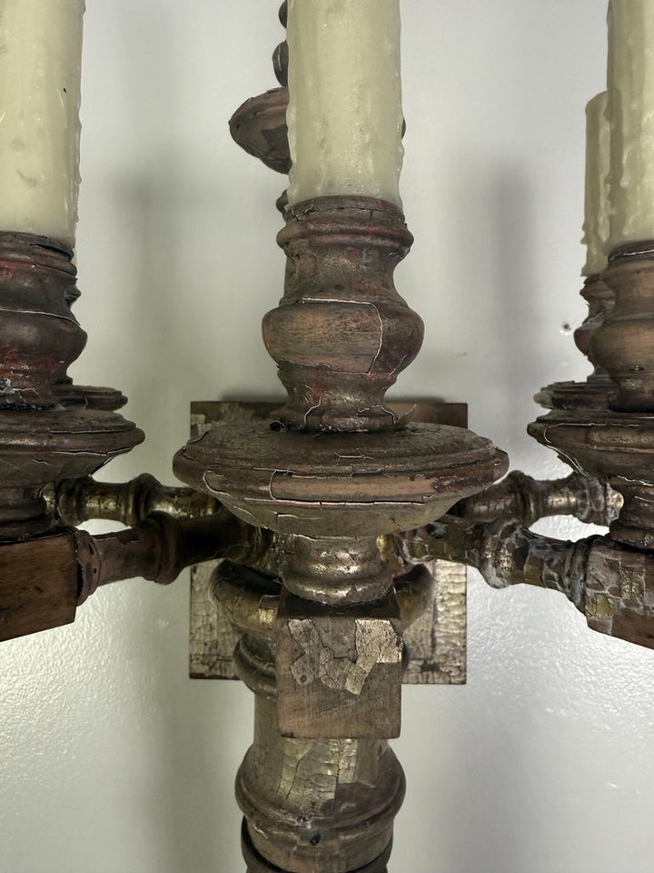 Pair of 19th C. Italian 5-Light Sconces