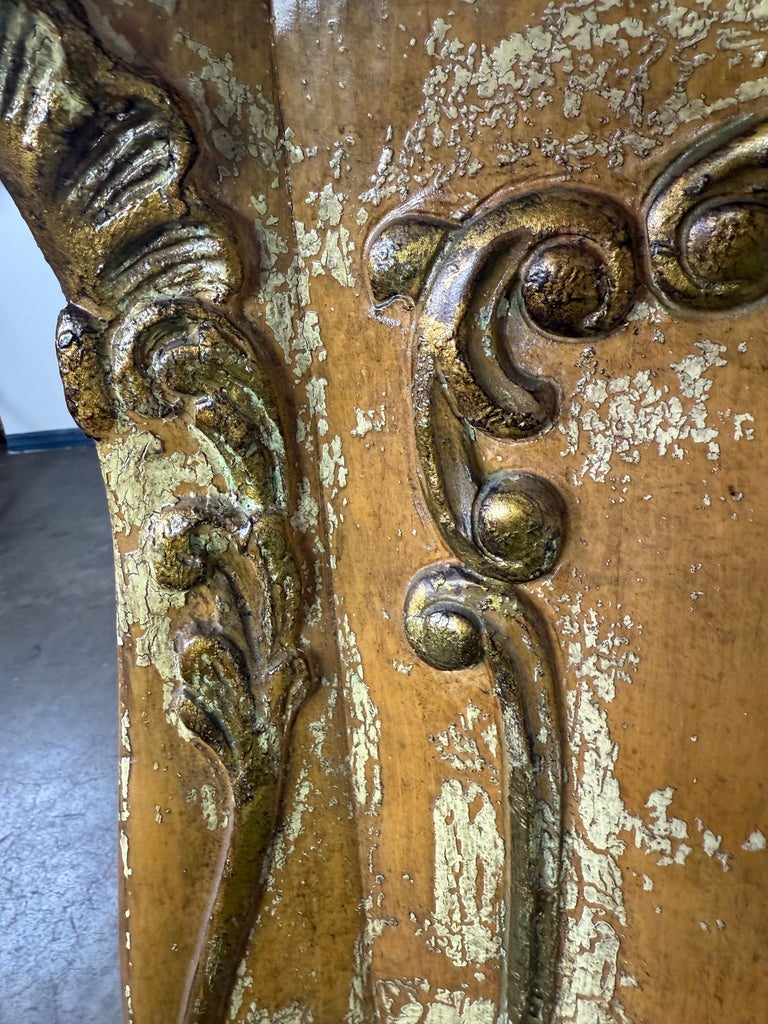French Rococo Painted and Giltwood Commode