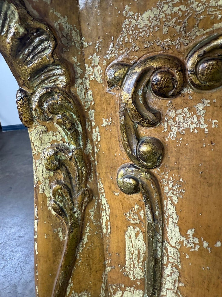 French Rococo Painted and Giltwood Commode