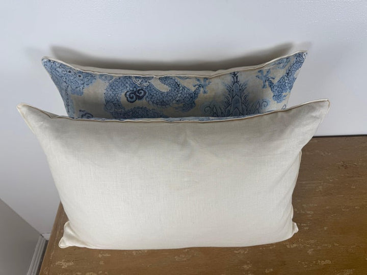 Pair of Dragon Printed linen Pillows