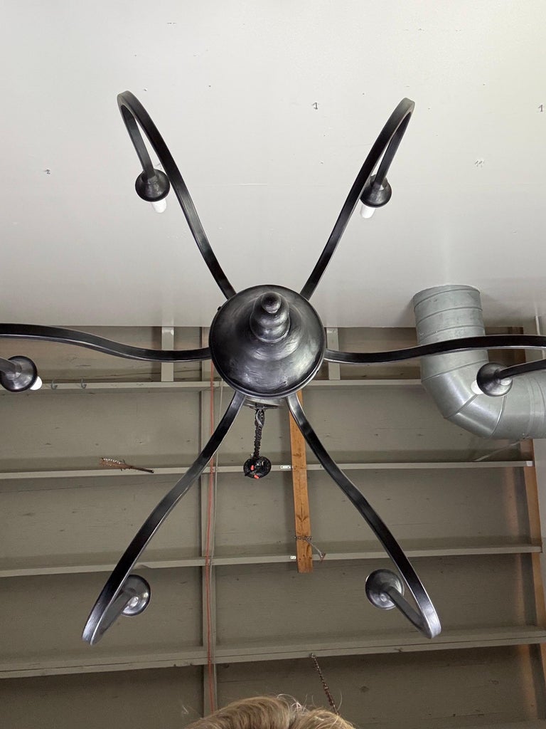 Wrought Iron Mulholland Chandelier by Miamar Home