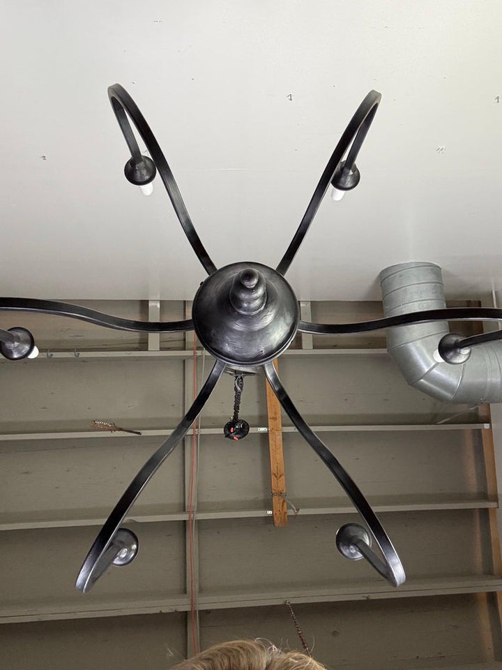 Wrought Iron Mulholland Chandelier by Miamar Home