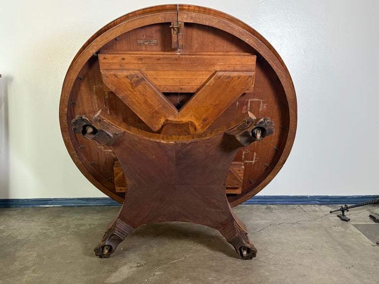 Early 20th C. Davenport Pedestal Table
