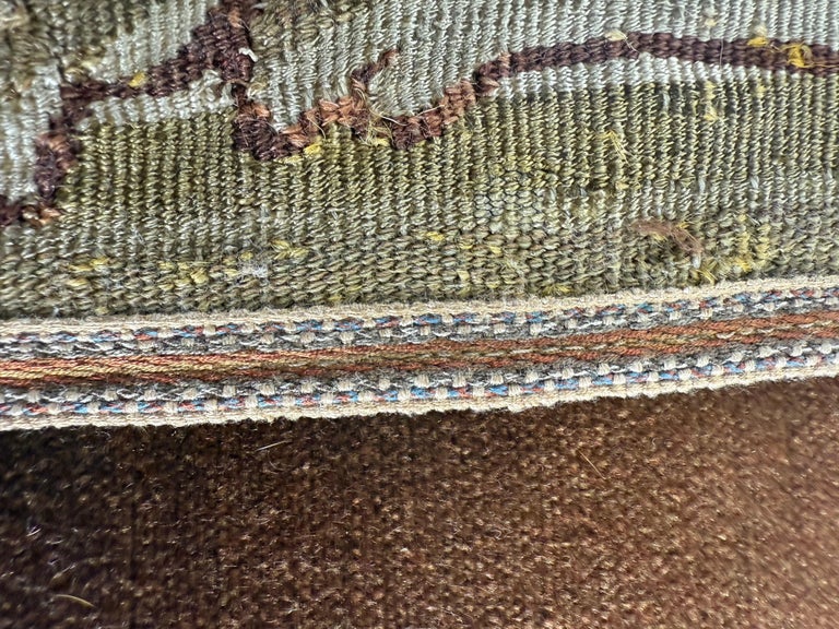 Late 18th Century Tapestry Pillow with Contemporary Velvet and Trim