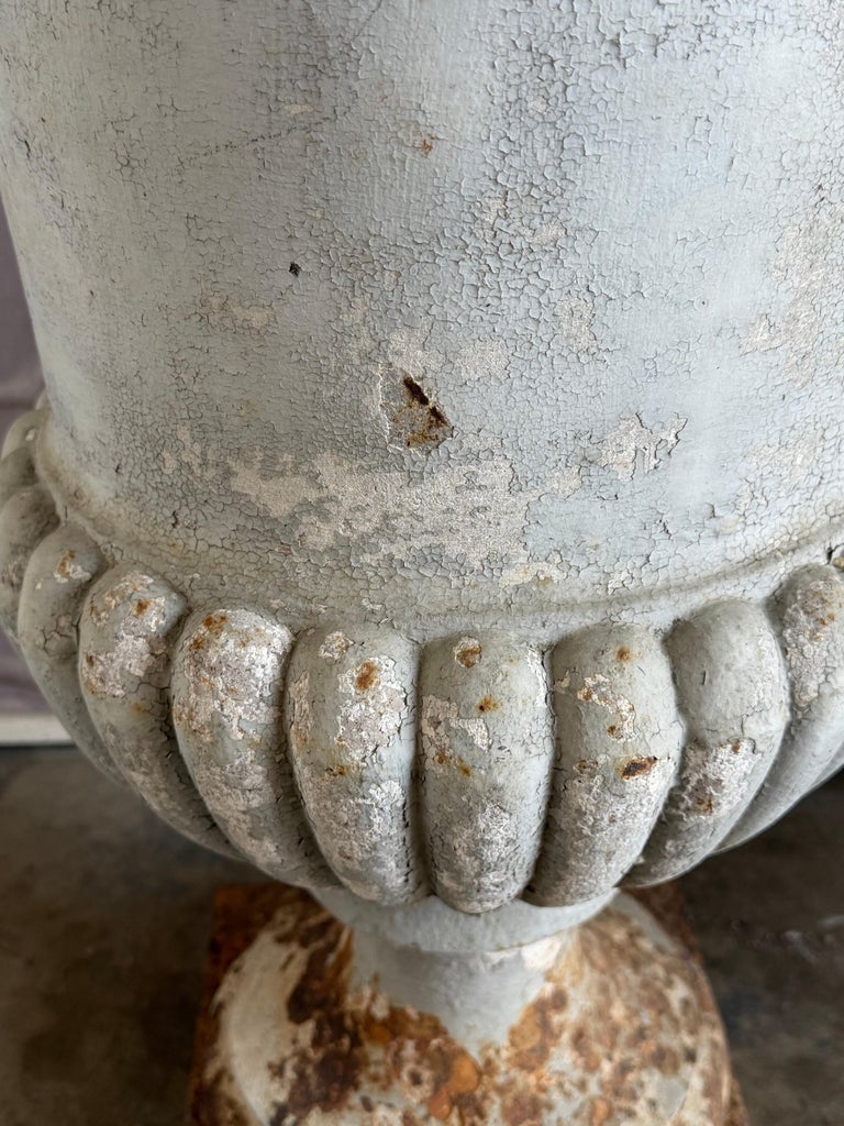Set of 4 19th Century French Cast Iron Garden Urns