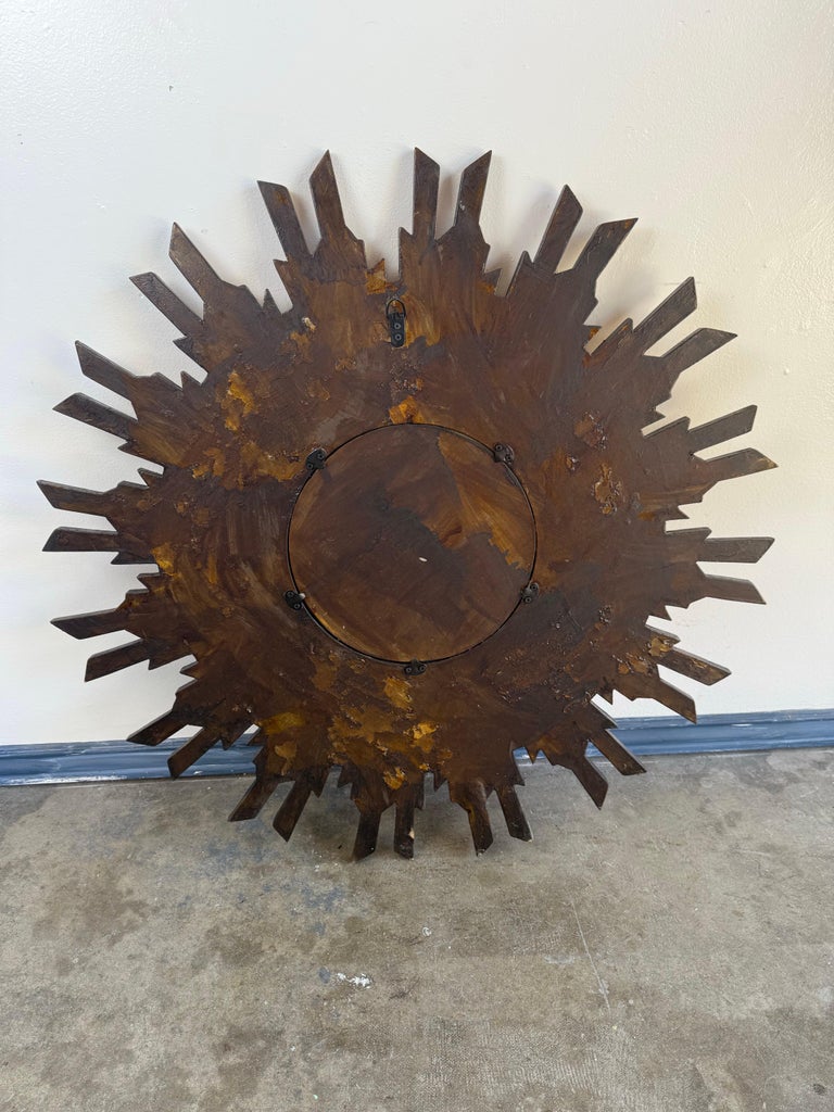 Giltwood Sunburst Mirror, Mid-20th Century