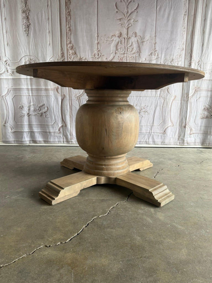 Rustic Walnut Pedestal Dining Table By Miamar Home