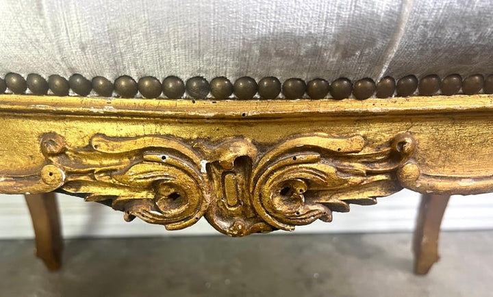 Pair of French Louis XV Style Gilt Wood Benches