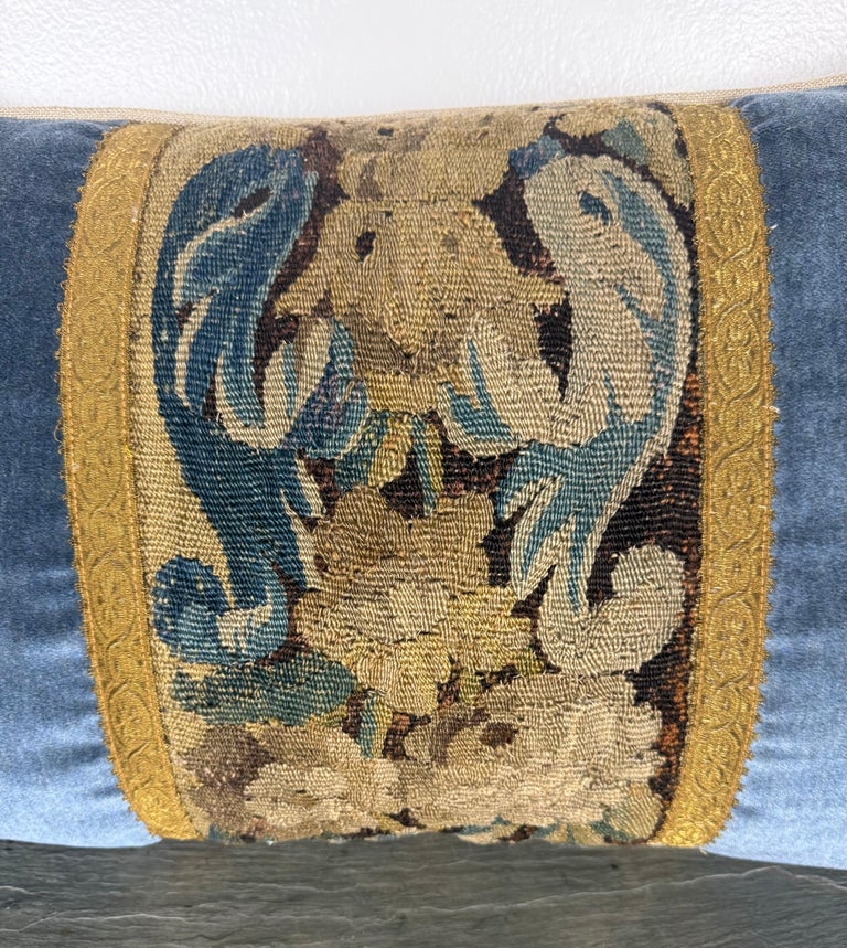 Pair of Pillows with 18th Century French Tapestry Panels by Melissa Levinson