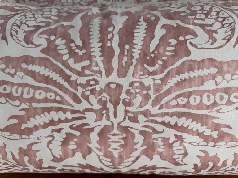 Pair of Pink and White Fortuny-Style Pillows