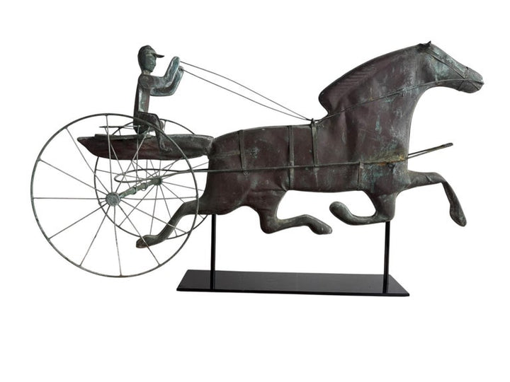 American Copper and Brass Sulky Driver Weather Vane