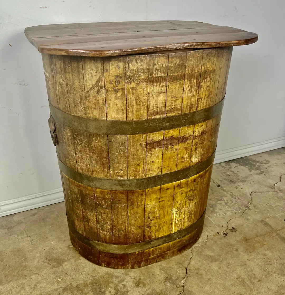 Vintage Japanese Saki Barrel Table