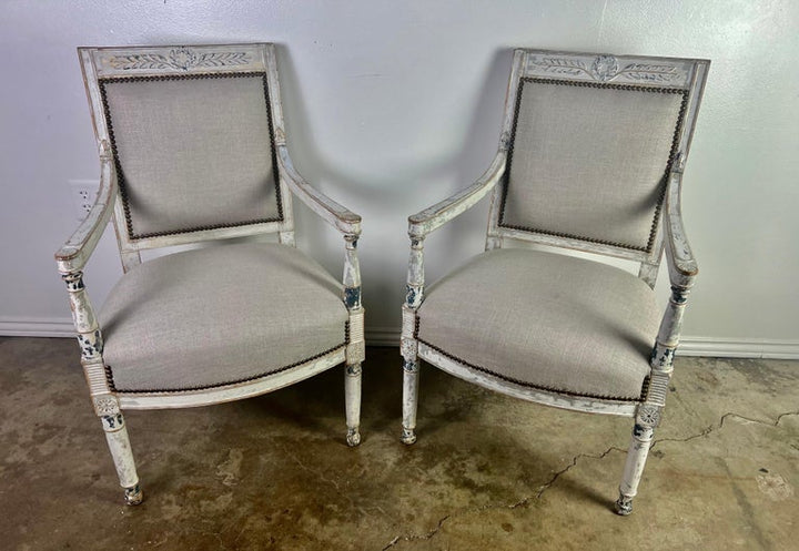 Pair of 19th C. Swedish Armchairs