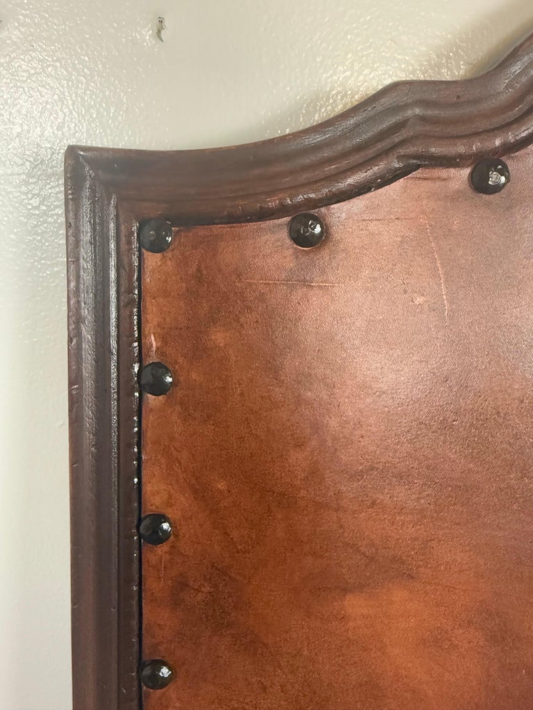 Set of Eight Spanish Walnut & Leather Dining Chairs