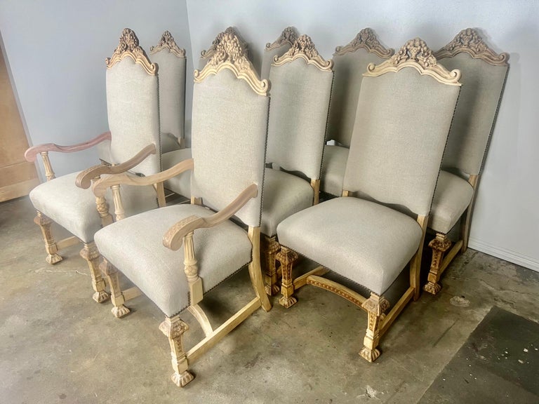 Set of Ten 19th C. Italian Dining Chairs