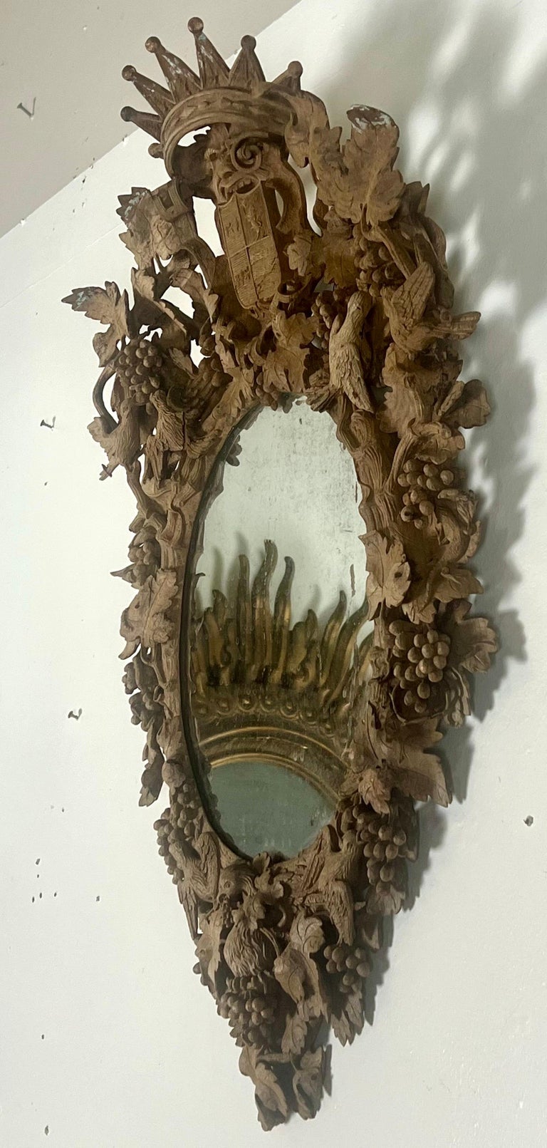 18th Century German Carved Mirror