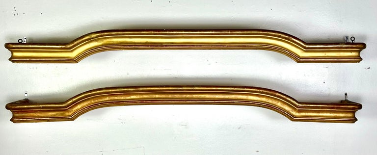 Pair of 19th C. French Gilt Wood Cache Rideauxs "Curtain Covers"