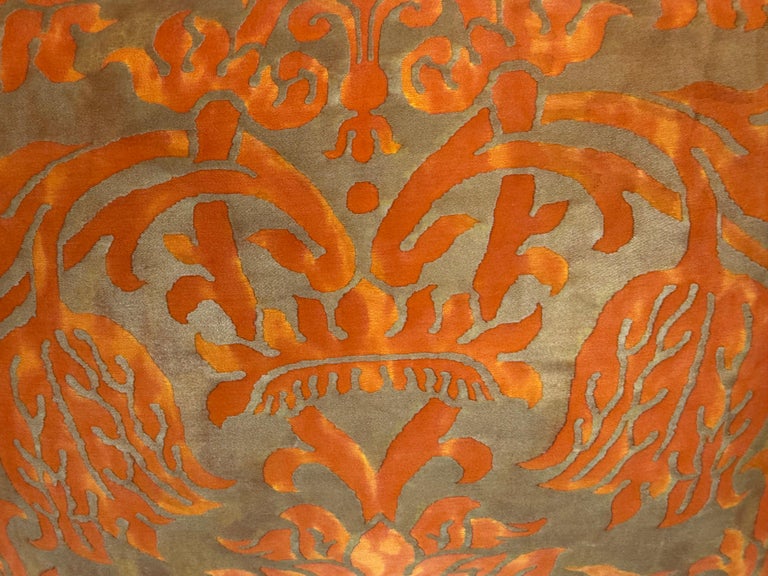 Burnt Orange Fortuny Pillow