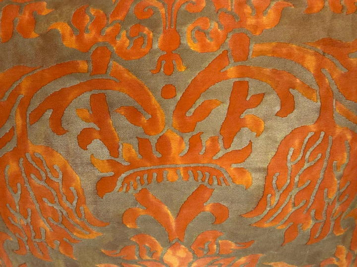 Burnt Orange Fortuny Pillow