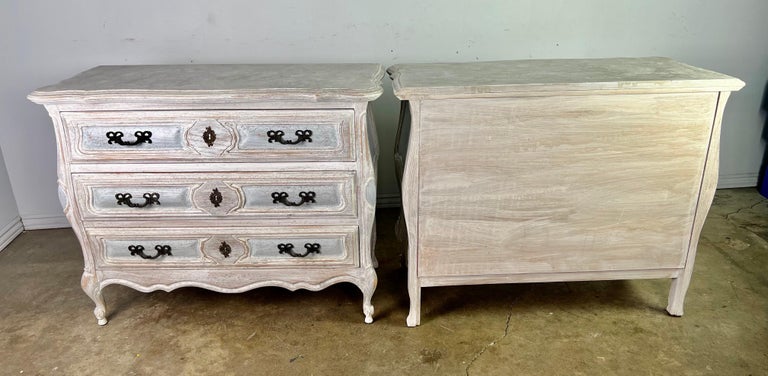 Pair of 1930’s French Louis XV Style Painted Commodes