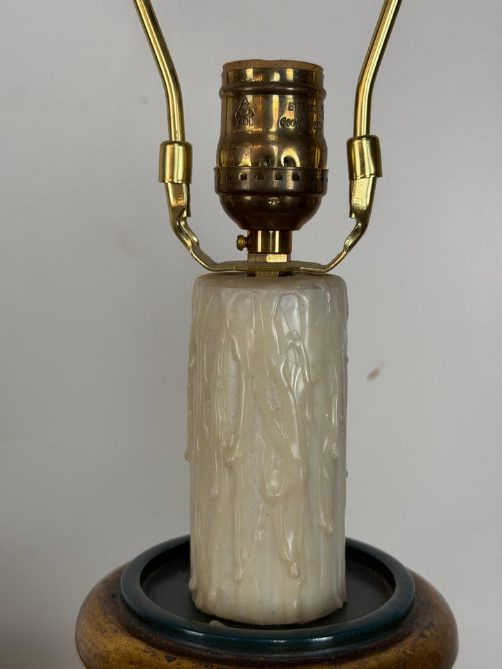 Italian Neoclassical Tole Urn Table Lamp Hand Painted Original Parchment Shade