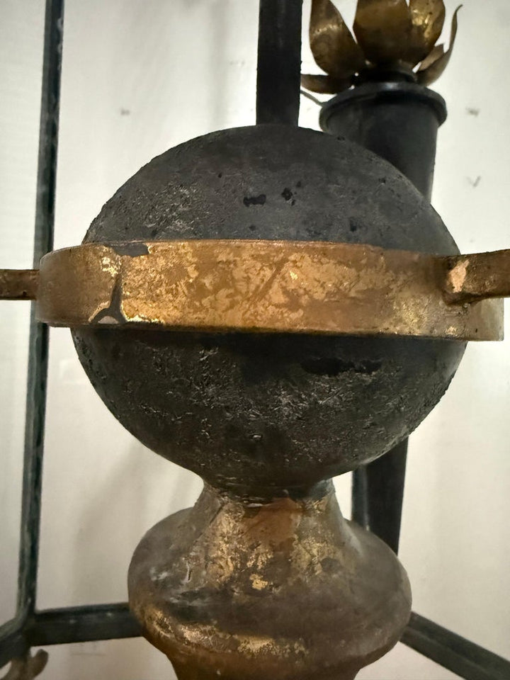 Antique Spanish Revival Hexagonal Crown Lantern-Pair Available