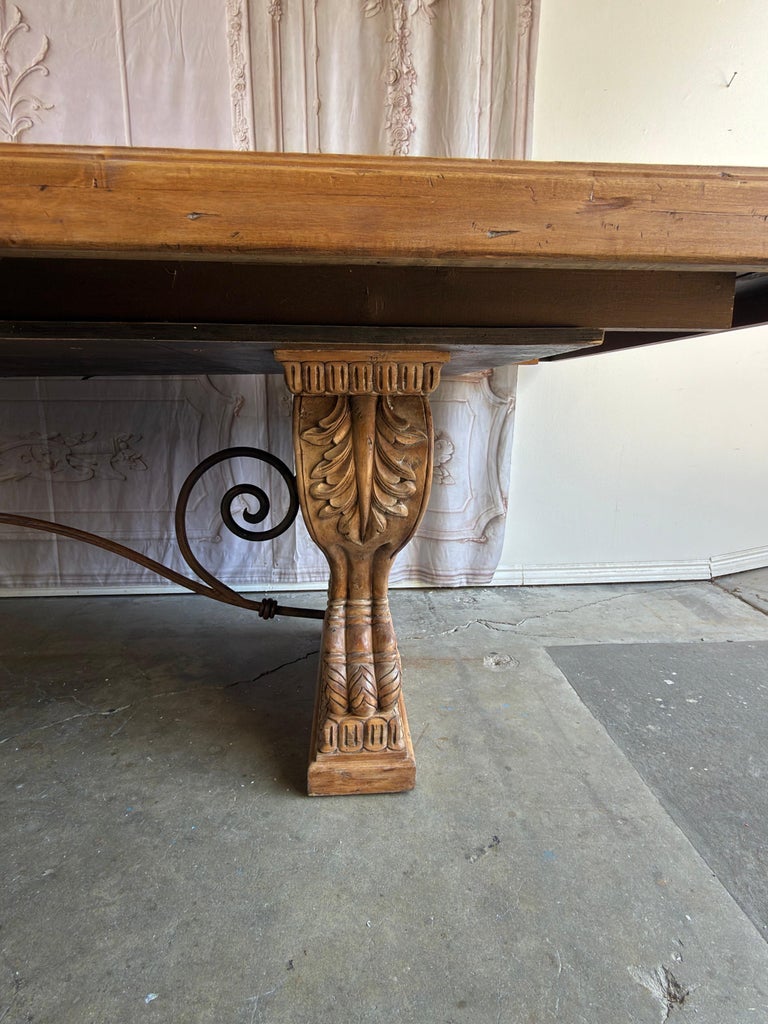 Italian Tuscan Revival Extendable Dining Table